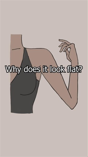Beginner Arm Tips: Why does it look flat? #shorts #drawingtips #animeart #digitalart #momory摸摸哩