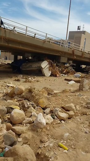 Natural Disaster Aftermath: Urban Debris and Damage