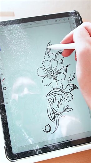 Drawing on a tablet in Adobe Illustrator #art #drawing #paint #procreate #tablet #apple #digitalart