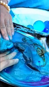 💙 Stunning Blue Oyster Pearls Found Inside Shell! #shortsfeed