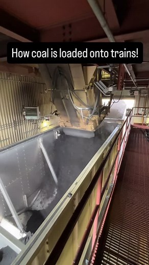 Earthmovers Media on Instagram: "Loading 100 tonne of coal in under 60 seconds! Inside Poplar River’s coal load out facility where coal is loaded into 100 tonne hopper cars, from here the train hauls coal off to nearby coal fired power generating station"