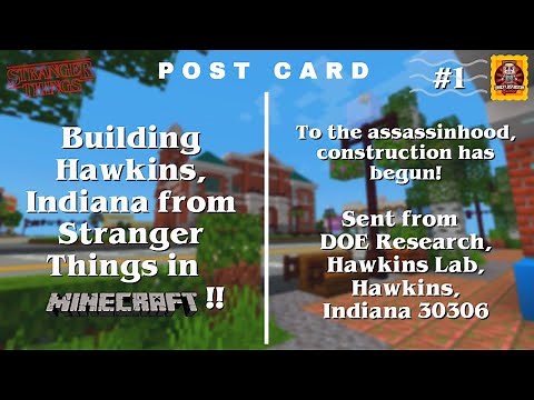 Building Hawkins Indiana from Stranger Things in Minecraft!! #1