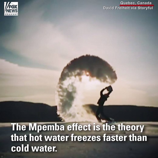 480K views · 4.9K reactions | DAZZLING: A vlogger in Quebec, Canada demonstrated the Mpemba effect by throwing boiling hot water into the air during subzero conditions. | Fox News | Facebook