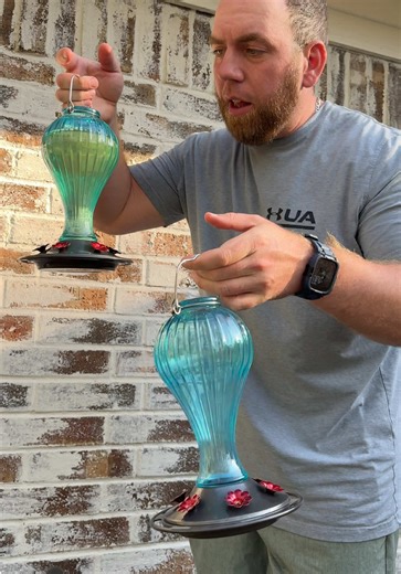 Calling all the hummingbirds to our yard with this new hummingbird feeder! #tiktokshopcreatorpicks #hummingbirds #hummingbirdfeeder