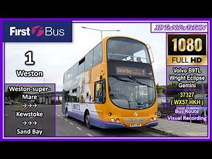 [First West of England] 1 (North Somerset) ~ Weston-super-Mare Station Approach ➝ Sand Bay