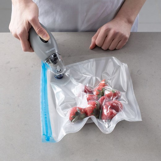 The handheld vacuum sealer models we tested all worked, but only one was both comfortable to use and kept food tightly sealed. Read our review: https://cooks.io/3cTRBbe | America's Test Kitchen