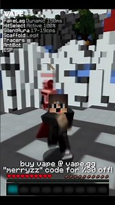 negative reach in minecraft..? #minecraft #hypixel #bedwars