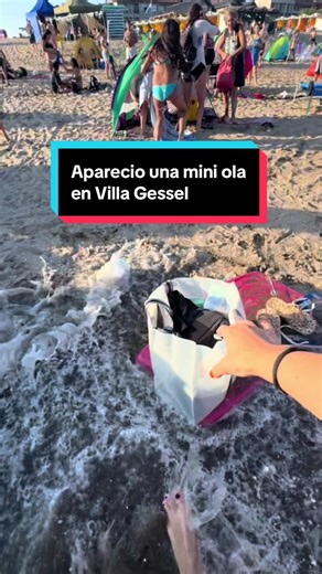 Apareció una mini ola en Villa Gessel