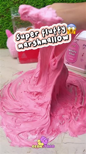 Slime super fluffy marshmallow 🥰✨💗 #slime #marshmallow #puff #fluffy #foam #slimeasmr💖🍭 #makanan