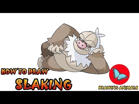 How To Draw Slaking Pokemon | Coloring and Drawing For Kids