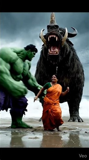 HULK vs DEVIL BEAST 😱 | Old Indian Lady Warning | Sea Monster Fight#viral #shorts #funny