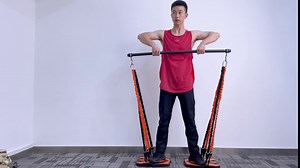 Portable Home Gym Workout Equipment with 10 Exercise Accessories for Men Women, Including Separable Fitness Board, Push-up Handle Bar, Resistance Bands, Ab Roller, Fitness Ankle Strap and Fixed Buckle