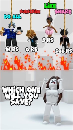 Which Roblox Avatar will you save?😱 Poor or Rich Avatar?😥