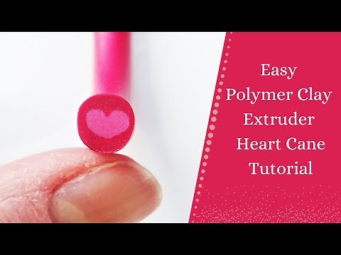 Easy Polymer Clay Extruder Heart Cane / How To Use A Clay Extruder To Make Polymer Clay Canes