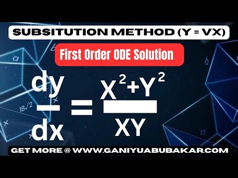 First Order Homogeneous Differential Equations (Part 1) | How to Solve First Order Homogeneous ODE