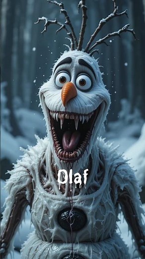 Horror versions of the Frozen characters #scary