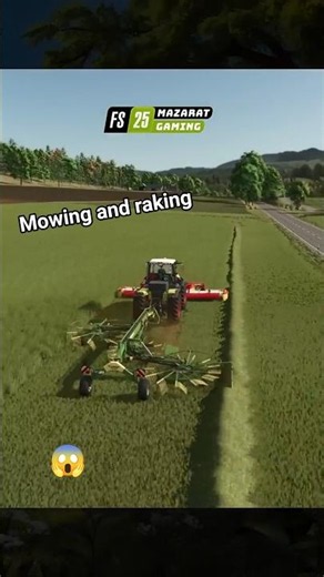 Satisfying Grass Mowing & Raking in Farming Simulator 25! 🌿🚜