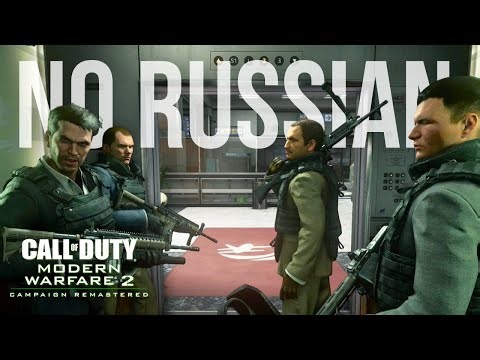 No Russian - Call of Duty Modern Warfare 2 Campaign Remastered (COD MWR2) Mission Gameplay