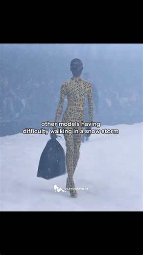 Bella Hadid ate this snowstorm runway UP ❄️🔥#bellahadid #balenciaga #supermodel #fashion #shorts