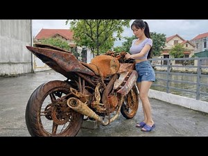 100% Rusted! Can This Genius Female Mechanic Bring This Yamaha Back to Life?