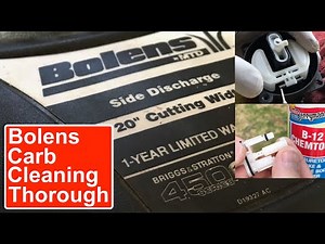 How to Thoroughly Clean Carburetor Bolens 450e 125cc Carburetor Briggs & Stratton Push Mower Bolens