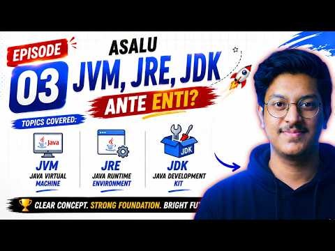Episode 3: JVM vs JRE vs JDK Explained in Telugu | Free JAVA + DSA Course in Telugu