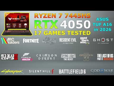 ASUS TUF A16 : Ryzen 7 7445HS + RTX 4050 - Ultimate Gaming Test