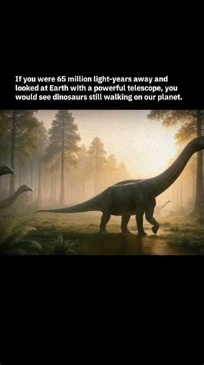 You Can Still See Dinosaurs Alive... From Space 🤯 | Light Speed Explained #shorts #space