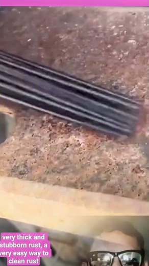 very thick and stubborn rust, a very easy way to clean rust