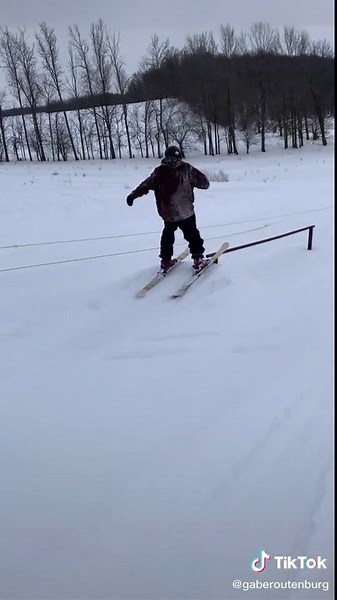 homemade tow rope #ski #skitok #skiing