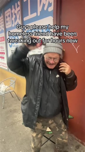 Bro been tweaking out😭🙏 #homeless #homelesspeople #fyp