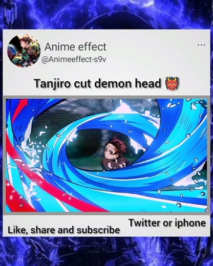 Tanjiro cut demon head 💀. #anime #demonslayer #kimetsunoyaiba #tanjiro #Animeeffect......