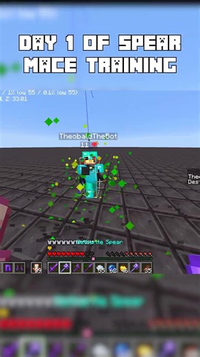 Day 1 of Spear Mace Training #minecraft #pvp #clips #bestminecraftclips #gaming