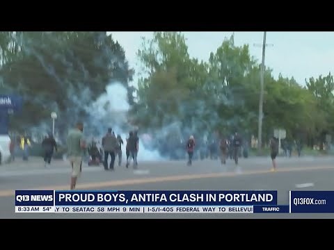 Proud Boys, Antifa clash in Portland, Oregon