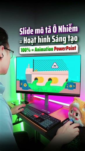 Here are some suggestions for designing a lively animated slide about environmental pollution usi...