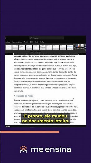 Mude o espaçamento entre linhas do documento inteiro com um clique no Word! #word #produtividade