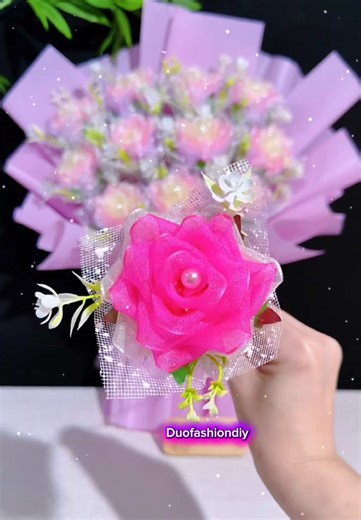 DIY gift ideas ribbon rose flower #handmadegifts #flowers #gift #ribbon #rose
