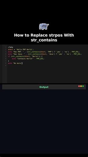 How to Replace strpos With str_contains #strcontains