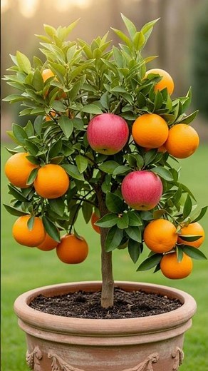 How to propagate oranges with apples to produce fruit together#grow #grafting #orange #apples