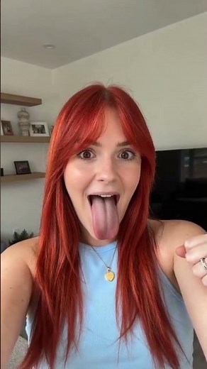 Red head girl with long tongue #pov #funny #redhead #acting #longtongue #ai