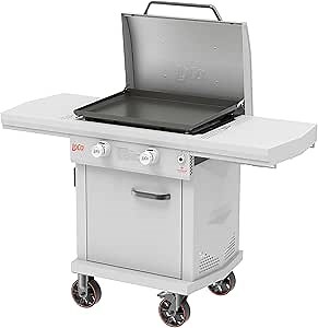 LoCo Cookers 26-Inch 2-Burner Digital Series II SmartTemp Griddle, Outdoor Flat Top Grill, Chalk – with 533 sq. in. Cooking Surface, IQ Temperature Regulation & Full Propane Tank Enclosure