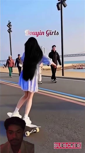 Nashe Si Chadh Gayi | nashe si chadh gayi remix | Korean girl skating status | skating board #shorts