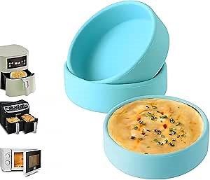 zxbaers Air Fryer Egg Mold, 3 Pack Sous Vide Egg Bite Maker Reusable Silicone Air Fryer Accessories for Eggwich Breakfast Sandwiches Egg Cooker，Dishwasher Safe