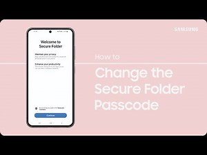 Change my Secure Folder Passcode