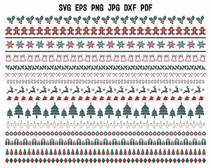 Christmas Borders SVG | Christmas SVG | Retro Christmas SVG | Christmas Decoration | Christmas Cut Files | Cricut | Clipart | Printable Png - Etsy