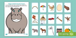 Hippo Initial Sound Game: Letter h