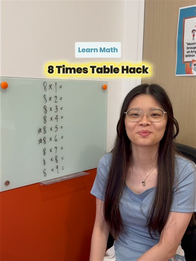 Stop memorizing the 8× table—start spotting patterns. Learn this quick hack and score more marks in your Math exam. Save this for homework time 📌 Follow us for more study tips! #studyhack #LearnWithMe # AGrader # Math #AGraderTips #StudySmart #TuitionHack#tuition #Singapore# timestable