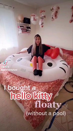 2nd step... find a pool #sanrio #hellokitty #getfloaty #hellokittyfan #sanriosummer #hellokittyhaul