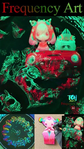 Mesmerizing Frequency Art: Visualizing Sound Waves ✨🌈#frequencyart #cymatics#soundhealing#ArtTherapy