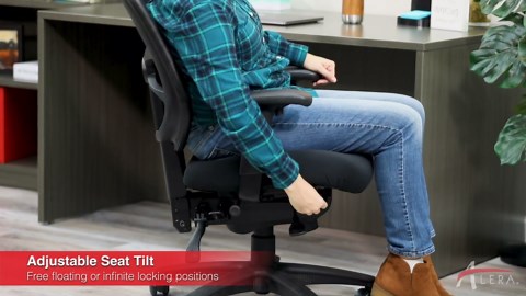 Alera Elusion Series Mesh Mid-Back Multifunction Chair, Black